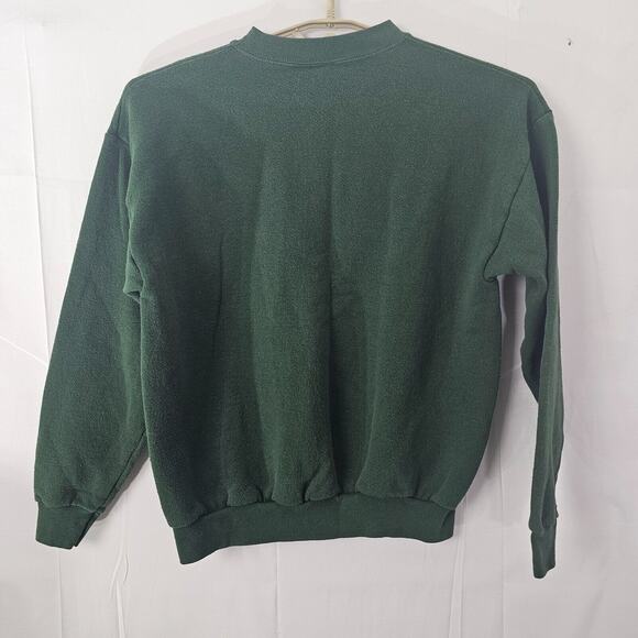 Vintage 1999 Looney Tunes New Millennium Sweatshirt M Pullover Green 2000 Tultex - Picture 4 of 9